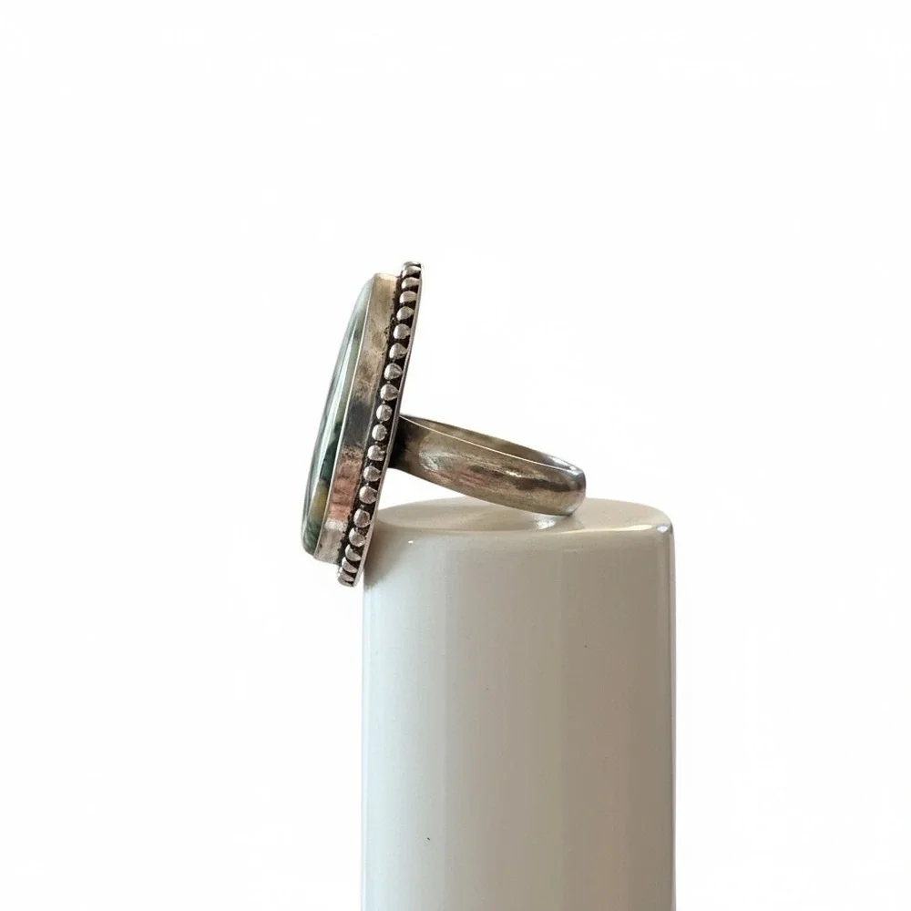 NEW TREE AGATE RING - Picture 3 of 4